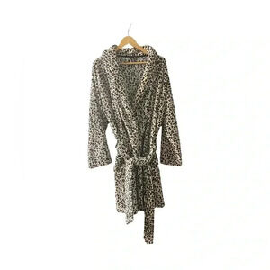 Victoria's Secret Soft Plush Leopard Print Robe Suze Medium/Large